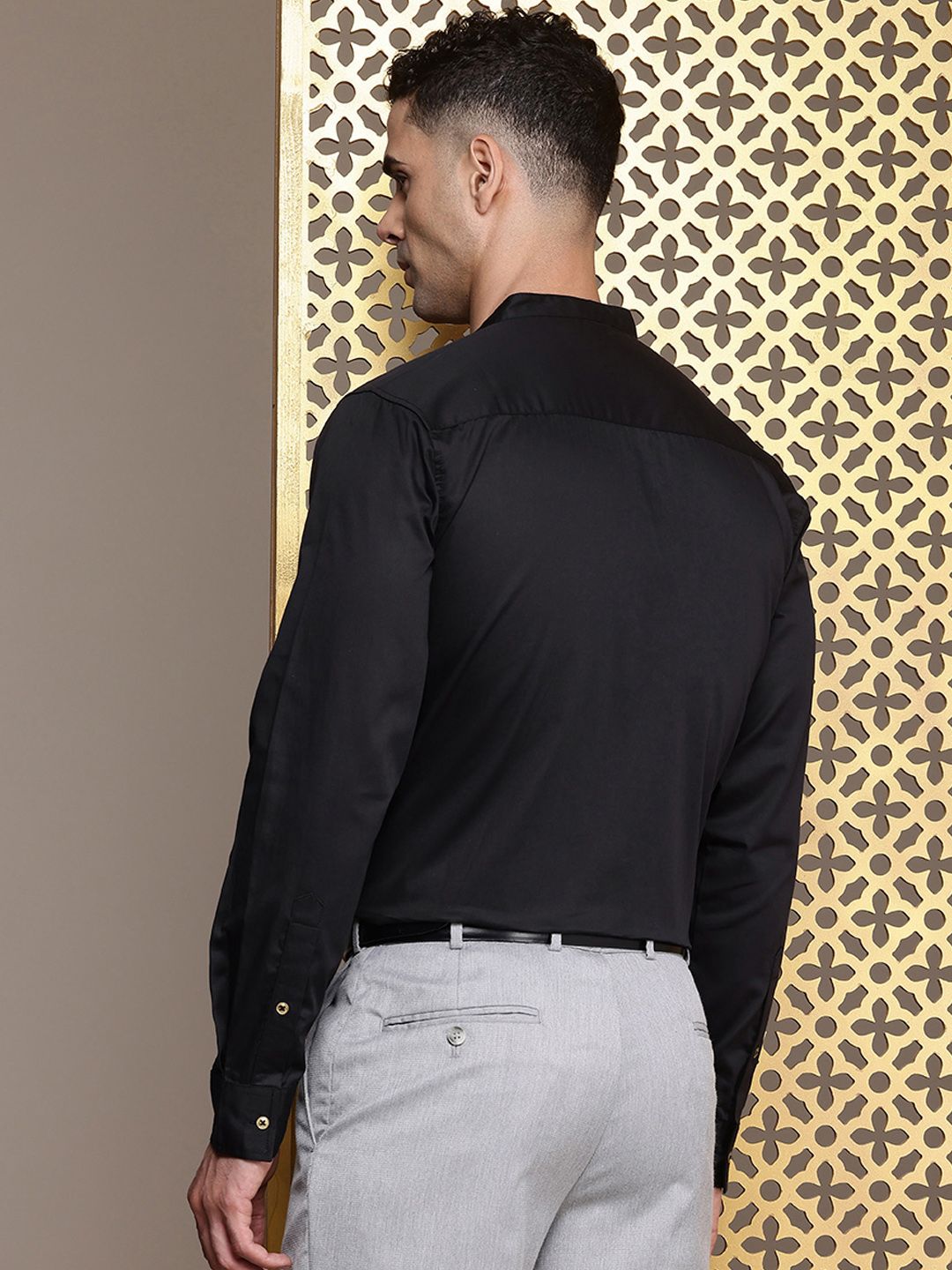 House of Pataudi Embroidered Detailed Pure Cotton Party Rozana Shirt