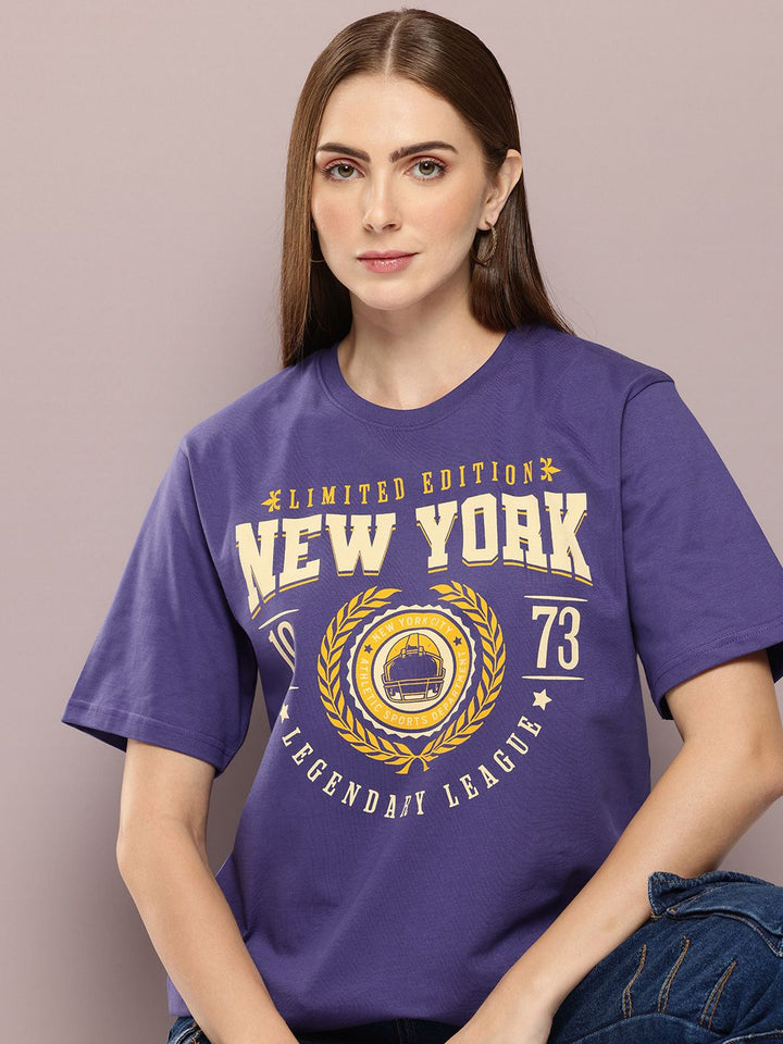 DILLINGER Women Graphic Printed Oversized T-shirt