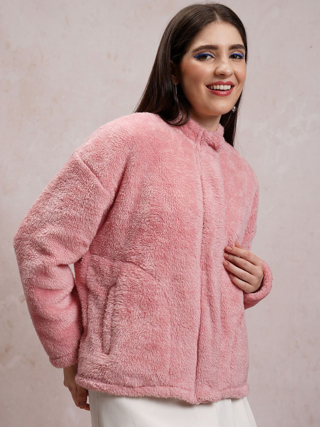 Tokyo Talkies Pink Oversized Tailored Jacket