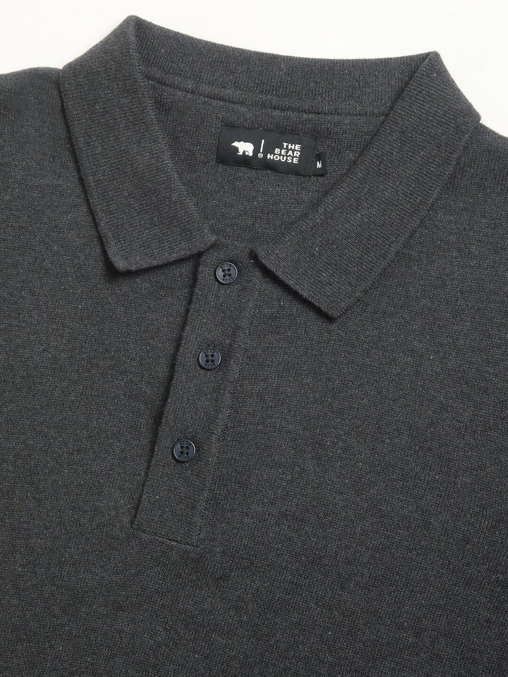 THE BEAR HOUSE Polo Collar Short Sleeves Cotton T-shirt