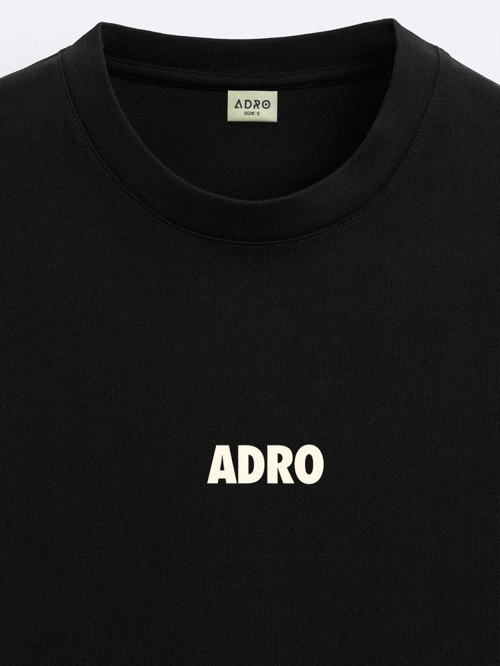 ADRO Lelaki Baju T-Shirt Bersaiz Besar Kapas Lengan Jatuh Bercetak Grafik