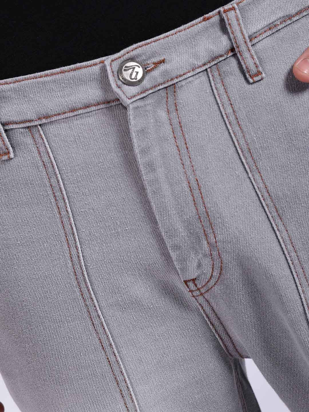 The Indian Garage Co Men Baggy Relaxed Fit Mid Rise Cotton Jeans