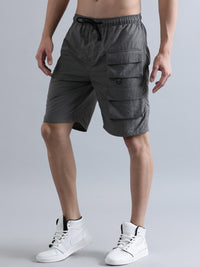 Bene Kleed Men Crushed Nylon Cargo Shorts