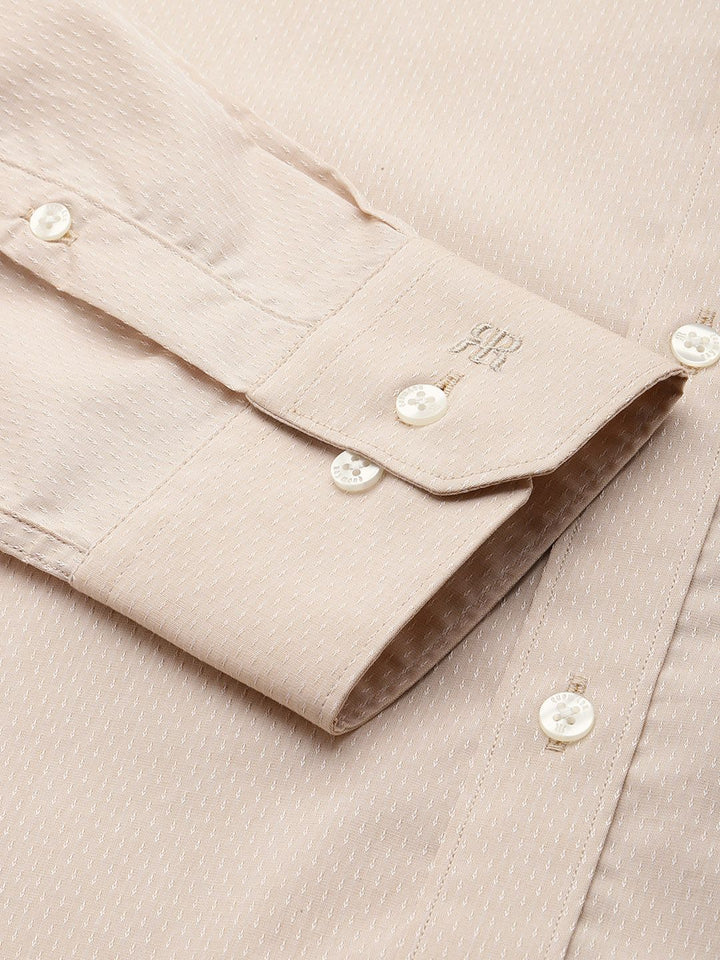 Raymond Textured Self Design Pure Cotton Formal Shirt