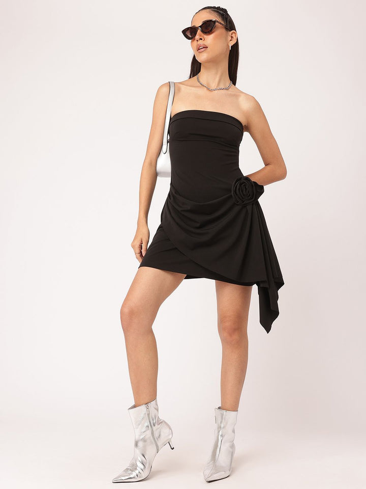 DressBerry Corsage Crush Draped Strapless Dress