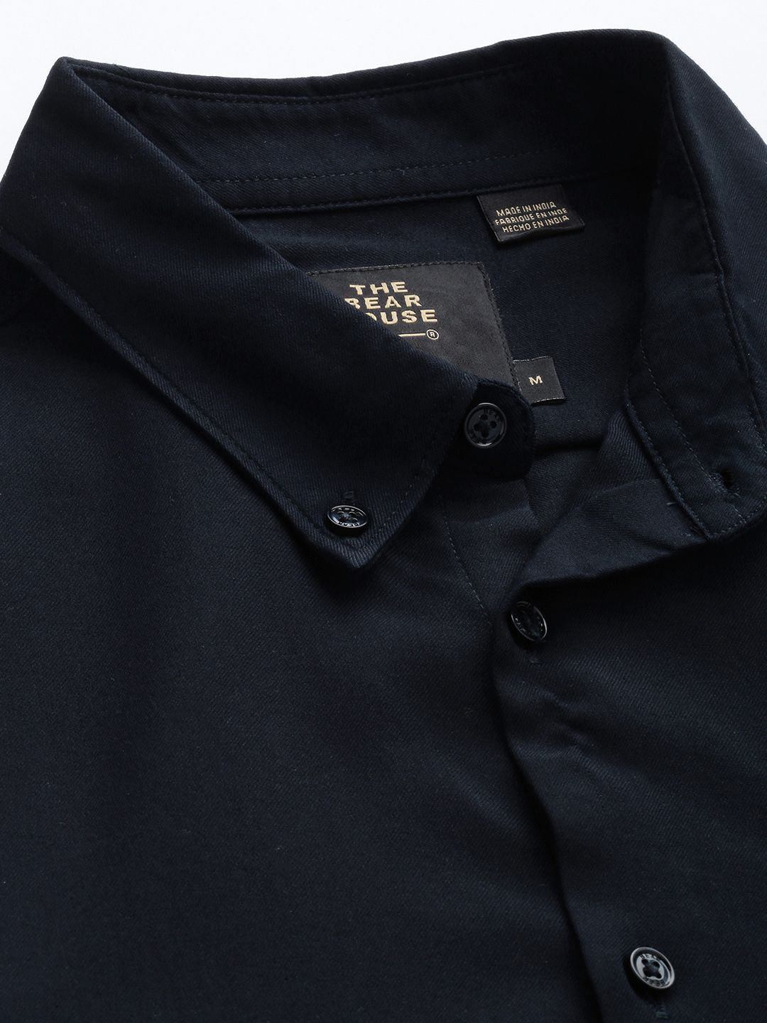 THE BEAR HOUSE Men Navy Blue Slim Fit Casual Shirt