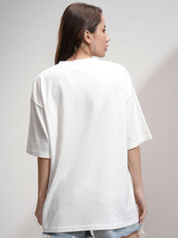 Tokyo Talkies Women Printed Drop Shoulder Oversized T-shirt
