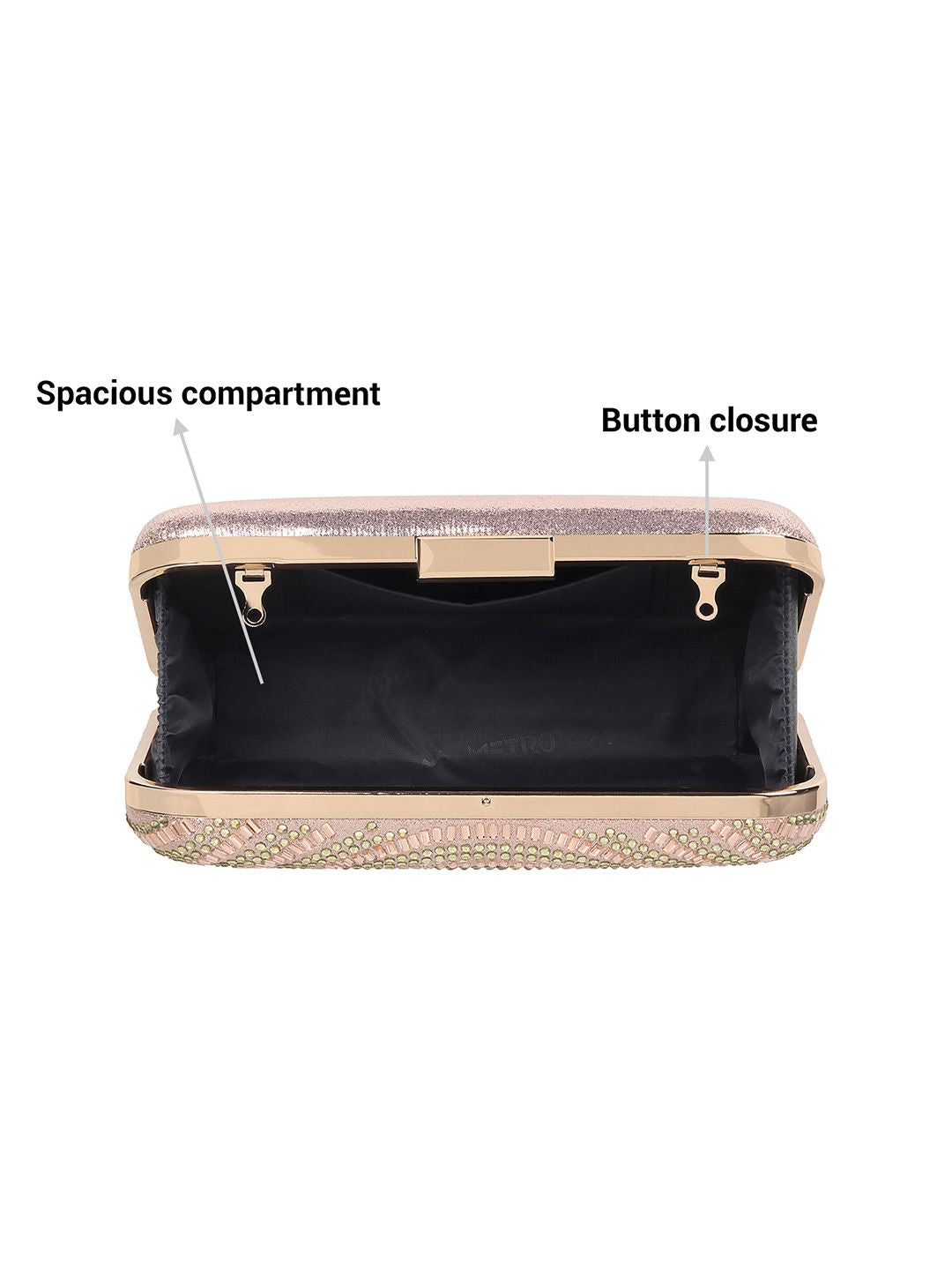 Metro Embellished Box Clutch