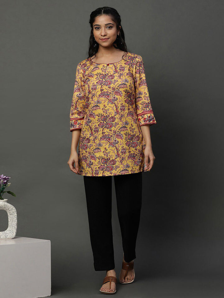 AURELIA Ethnic Motifs Printed Pure Cotton Kurti