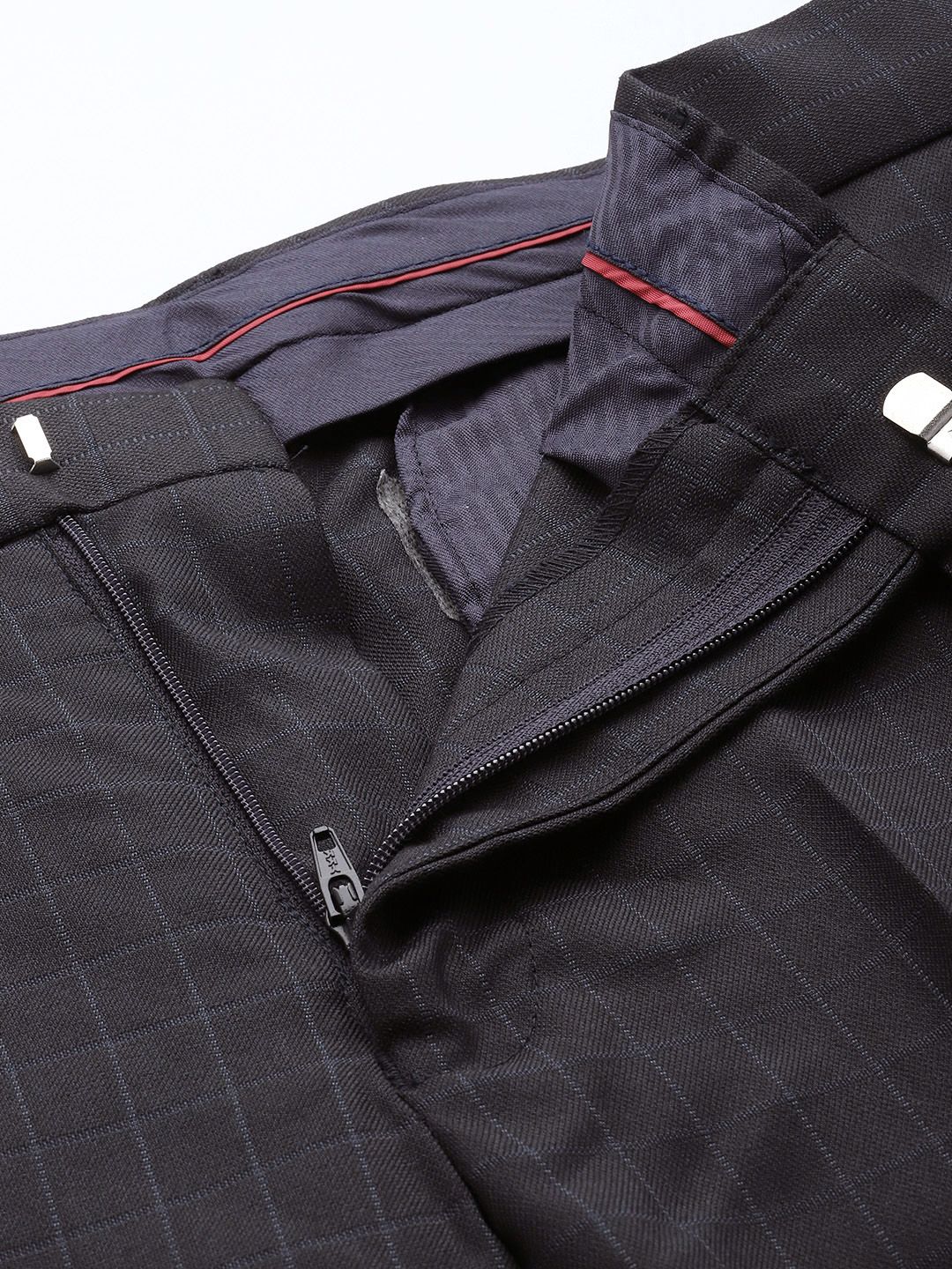 Park Avenue Men Checked Formal Trousers