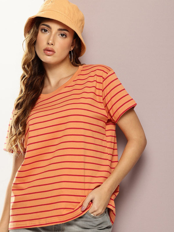 DILLINGER Striped Boxy T-shirt