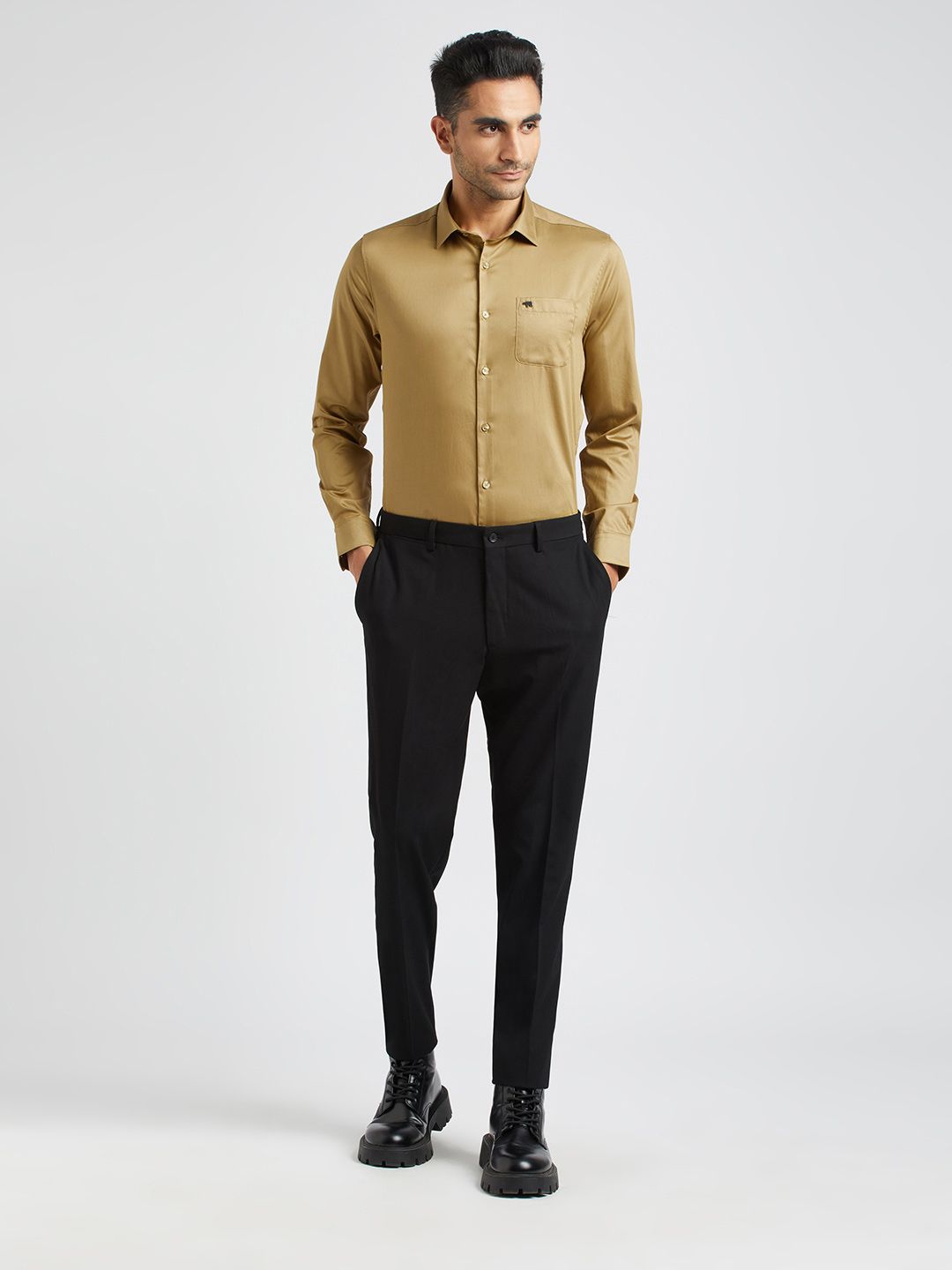 THE BEAR HOUSE Slim Fit Pure Cotton Formal Shirt