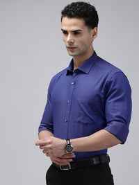 Park Avenue Opaque Self Design Textured Pure Cotton Formal Shirt