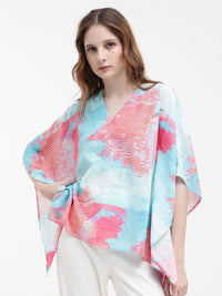 RAREISM Arial Abstract Print Extended Sleeves Linen Kaftan Top