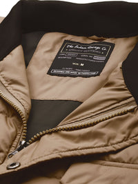 The Indian Garage Co Men Zip-Front Puffer Jacket with Flap-Button Pockets
