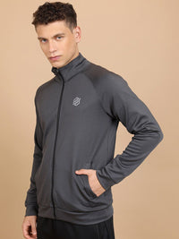 HIGHLANDER Mock Collar Front-Open Sweatshirt
