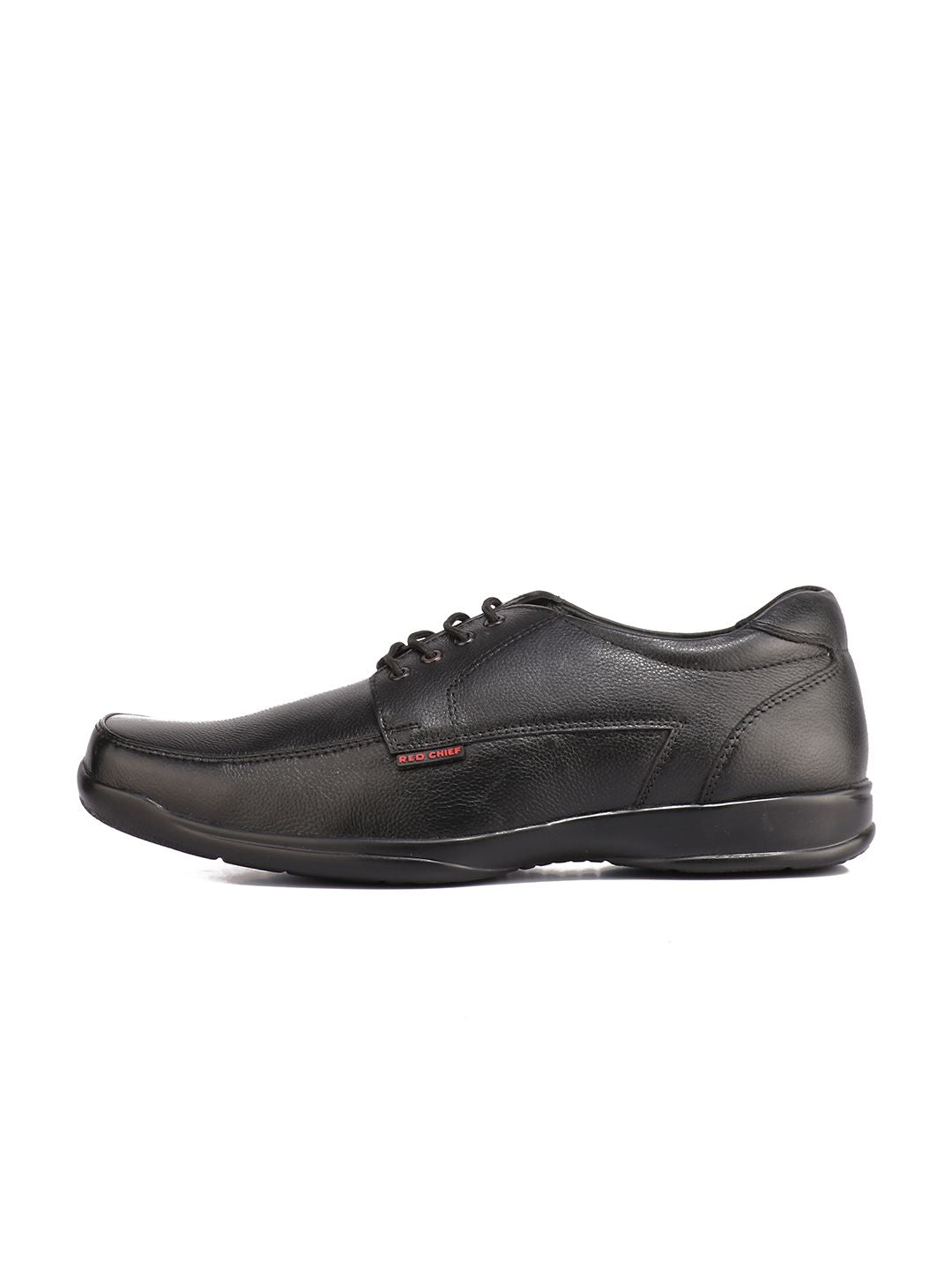Red Chief Men Black Leather Semiformal Derbys