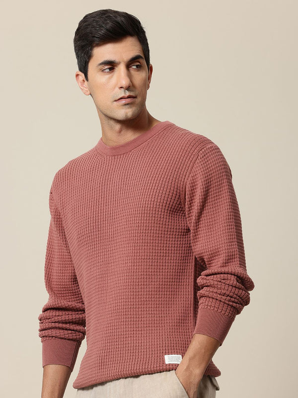 Mr Bowerbird Pure Cotton Self-Design Pullover Sweater