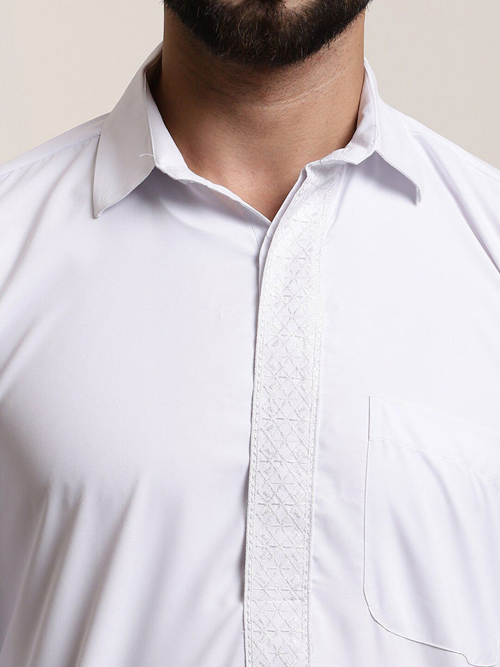 SOJANYA Shirt Collar Pure Cotton Pathani Kurta With Salwar