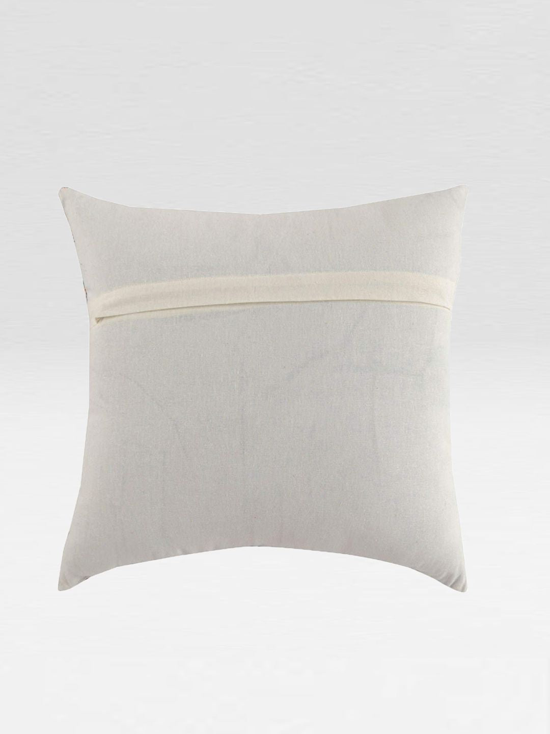 STITCHNEST Set Of 2 Blue & Cream-Coloured Geometric Square Cushion Covers