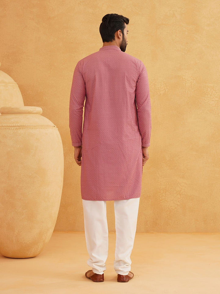 SOJANYA Geometric Embroidered Thread Work Cotton Straight Kurta