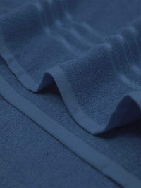MYTRIDENT Navy Blue 400 GSM Pure-Cotton Bath Towel