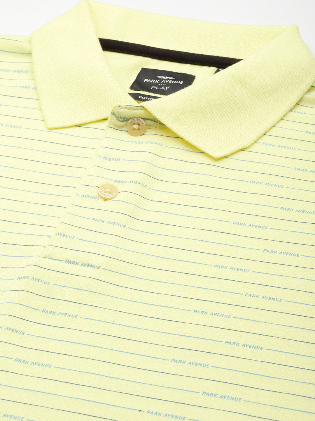 Park Avenue Striped Polo Collar Slim Fit T-shirt