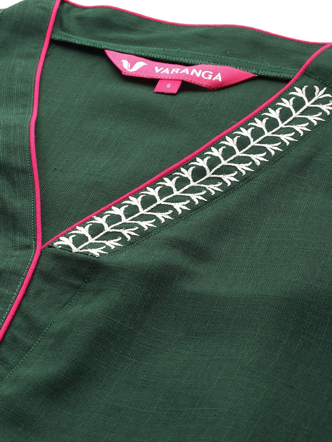 Varanga Embroidered Thread Work Kurta with Trousers