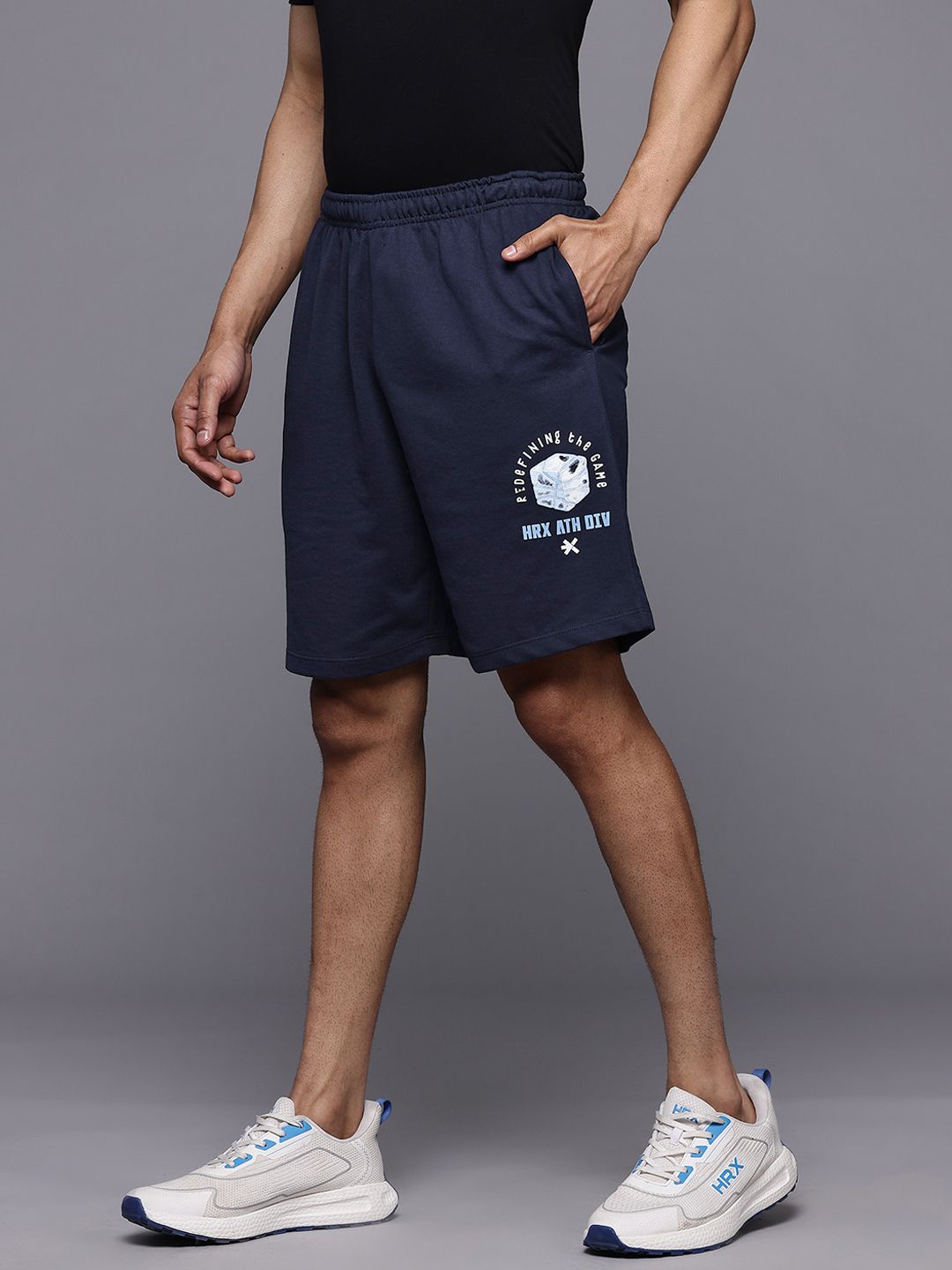 HRX by Hrithik Roshan Men Lifestyle Typography Print Casual Shorts