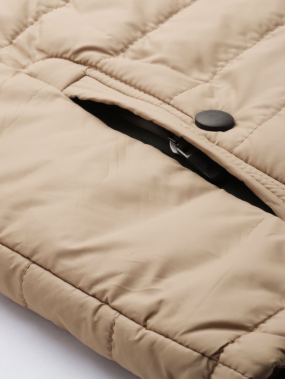 The Indian Garage Co Men Zip- Front Puffer Jacket with Detachable Hood