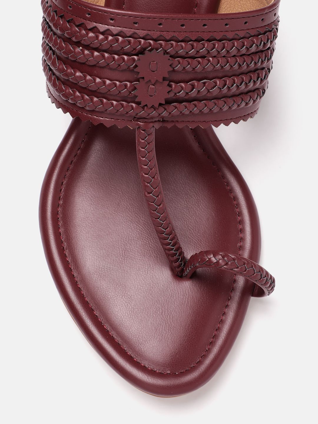 House of Pataudi Ethnic Braided Wedge Heels