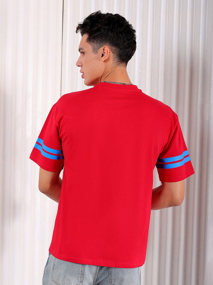 The Indian Garage Co Typography Printed Pure Cotton Boxy T-shirt