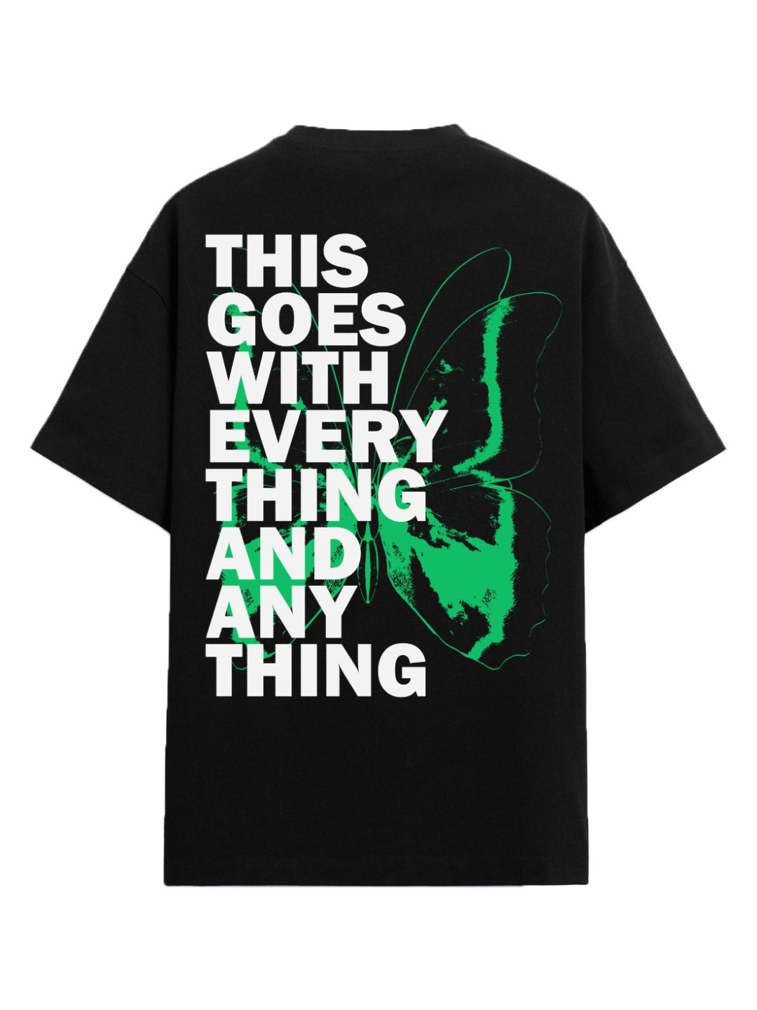 ADRO Men Typography Printed Round Neck Cotton Oversized T-Shirt