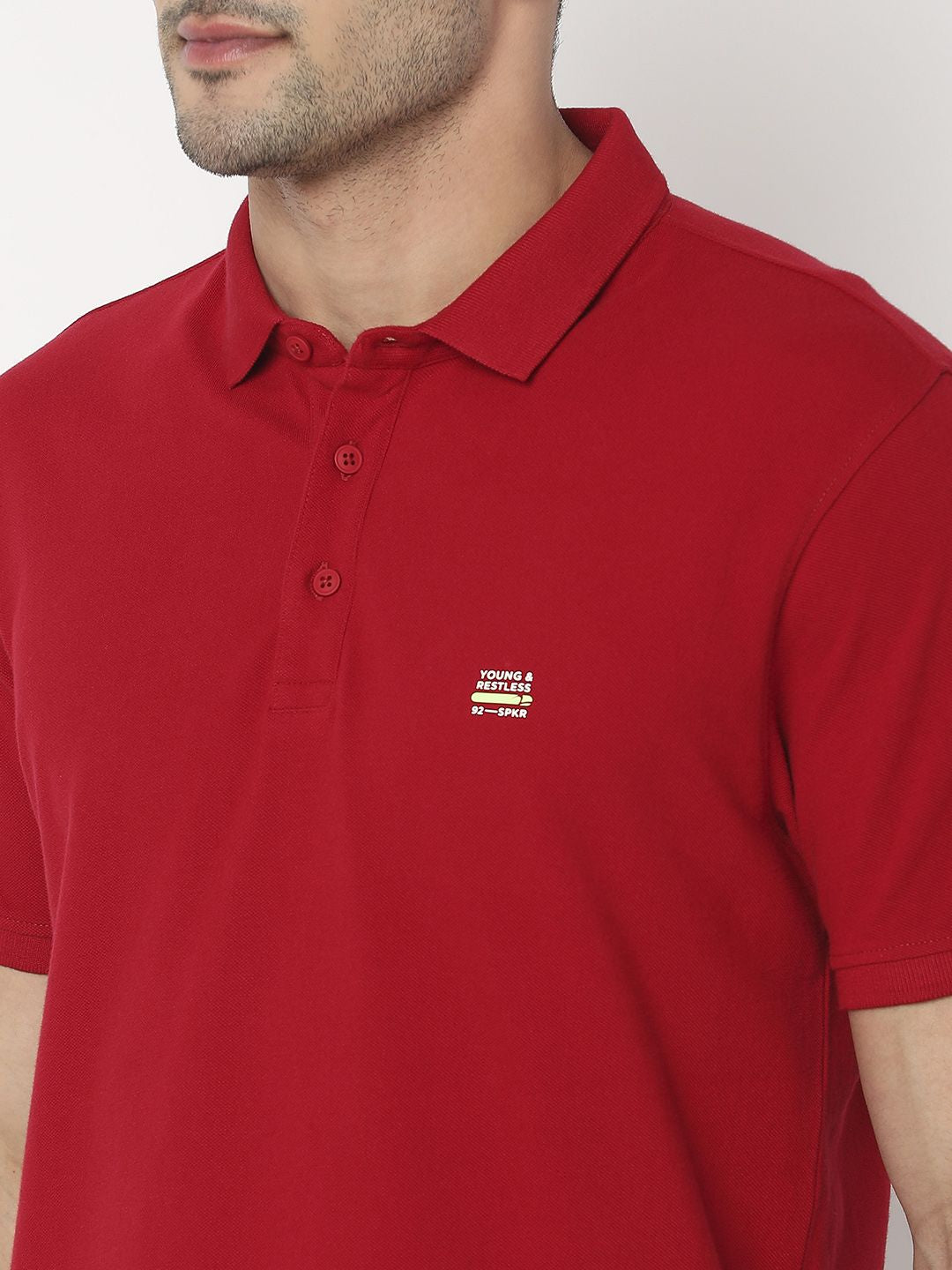 SPYKAR Polo Collar Slim Fit Pure Cotton T-shirt