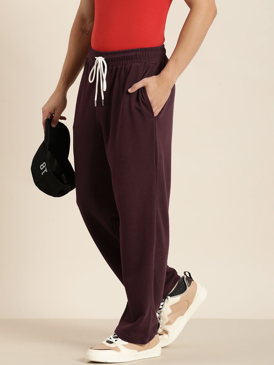 DILLINGER Men Lightweight Relaxed Fit Baggy Kintted Track Pants