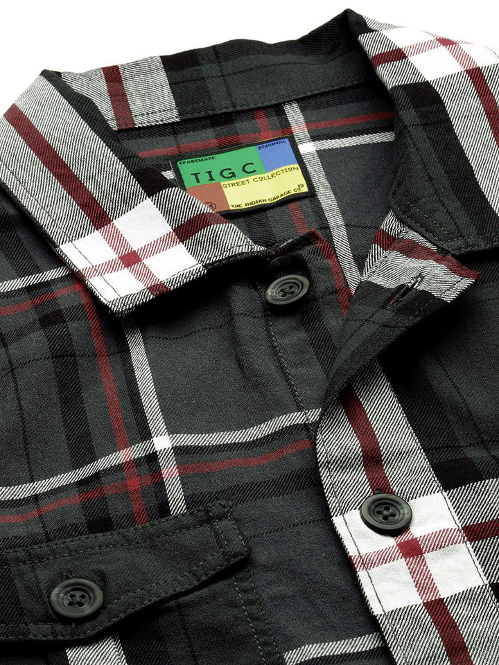 The Indian Garage Co Men Opaque Checked Casual Shirt