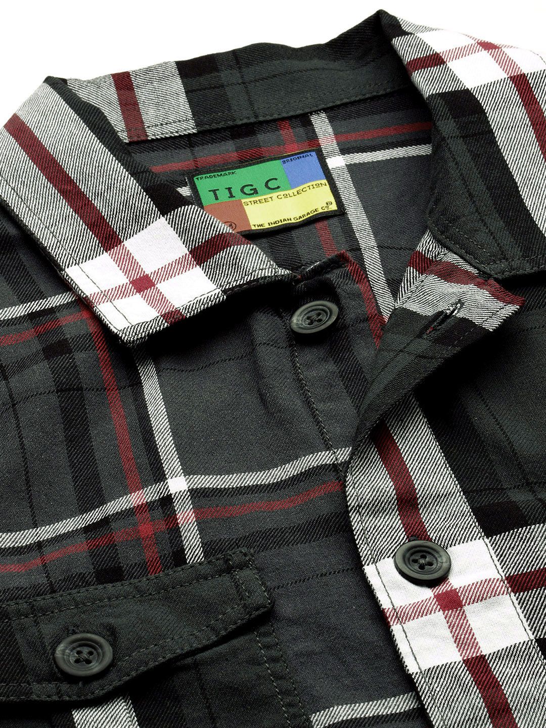 The Indian Garage Co Men Opaque Checked Casual Shirt
