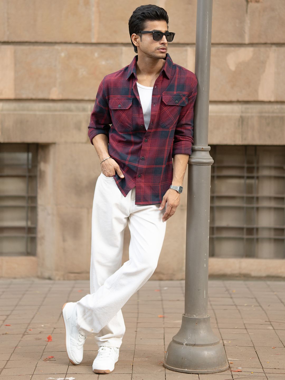 Powerlook Checked Casual Shirt