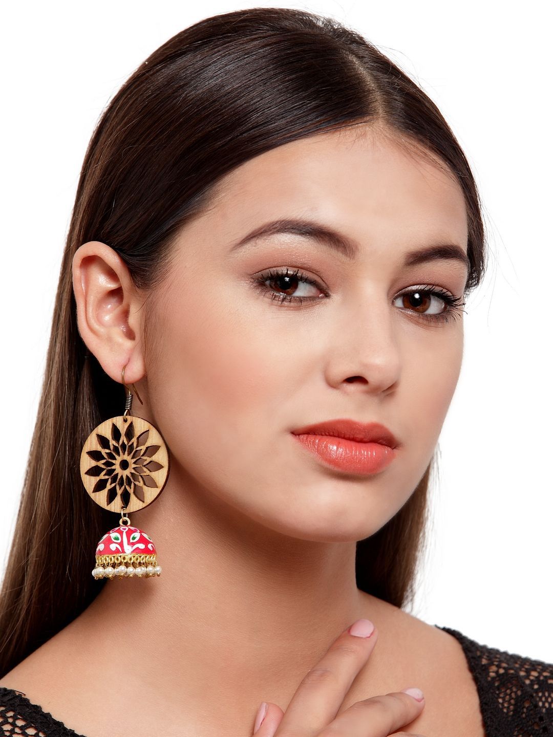 DressBerry Gold Plated Contemporary Drop Earrings