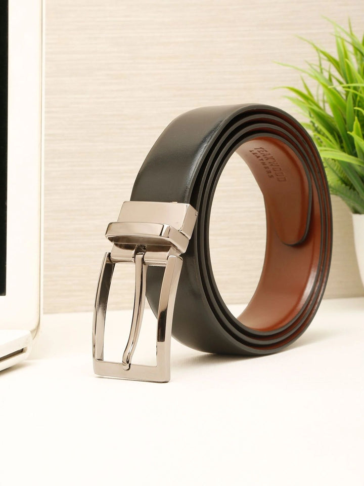 Teakwood Leathers Men Leather Reversible Formal Belt