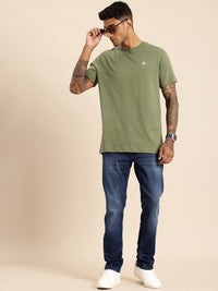 Being Human Pure Cotton Drop-Shoulder Sleeves Relaxed Fit T-shirt