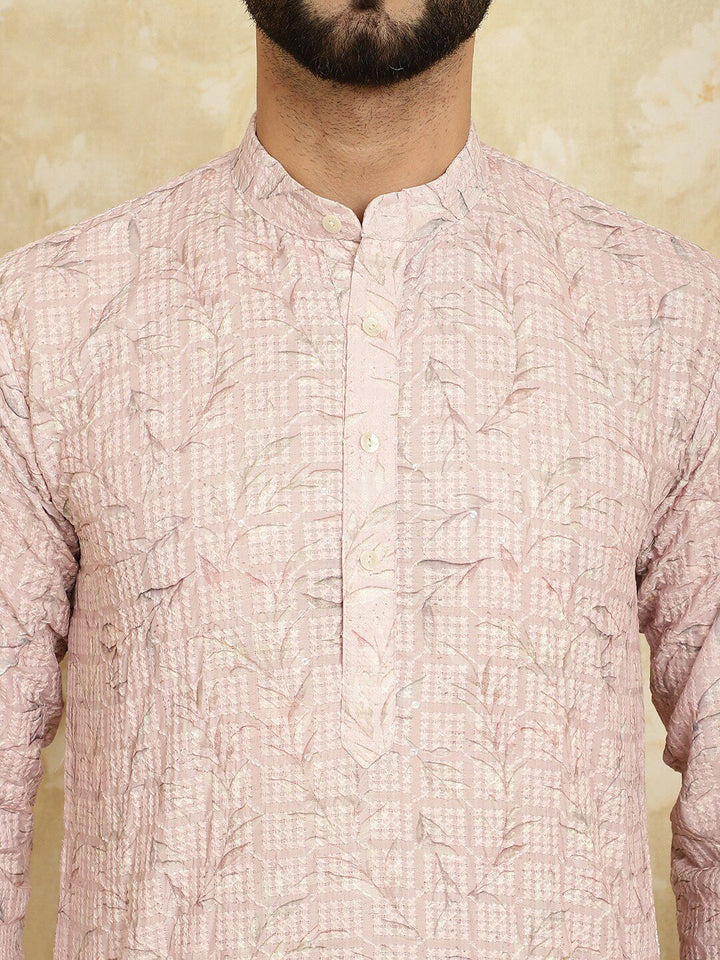 SOJANYA Ethnic Motifs Embroidered Thread Work Pure Cotton Kurta with Churidar