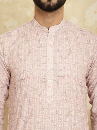 SOJANYA Ethnic Motifs Embroidered Thread Work Pure Cotton Kurta with Churidar