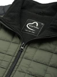 Being Human Mock Collar Quilted Jacket