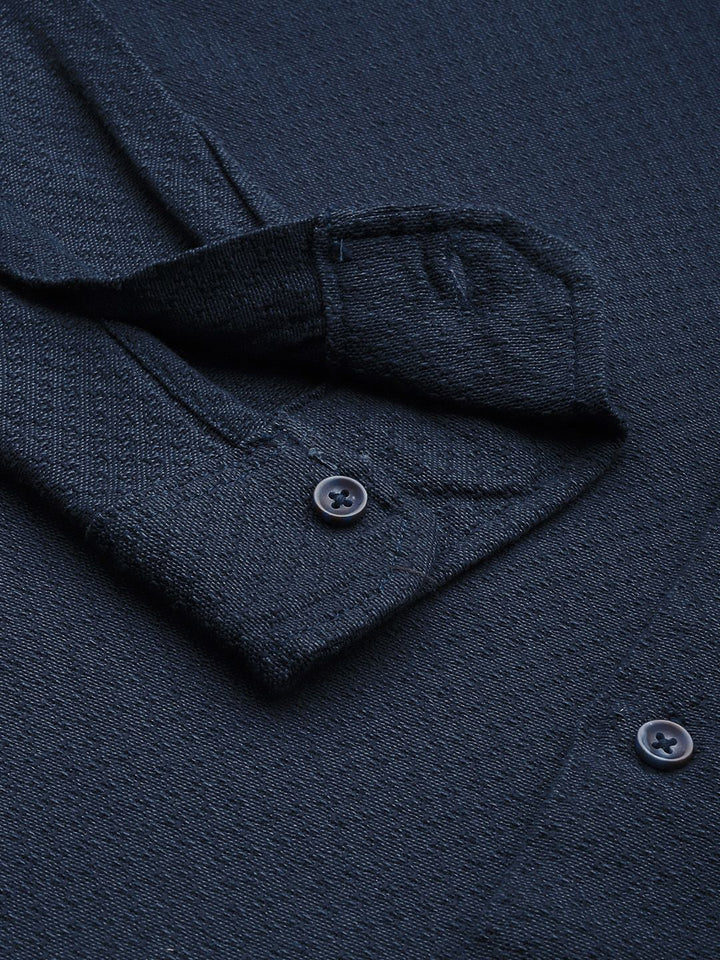 The Indian Garage Co Men Relaxed Fit Solid Dobby Resort Wear Shirt