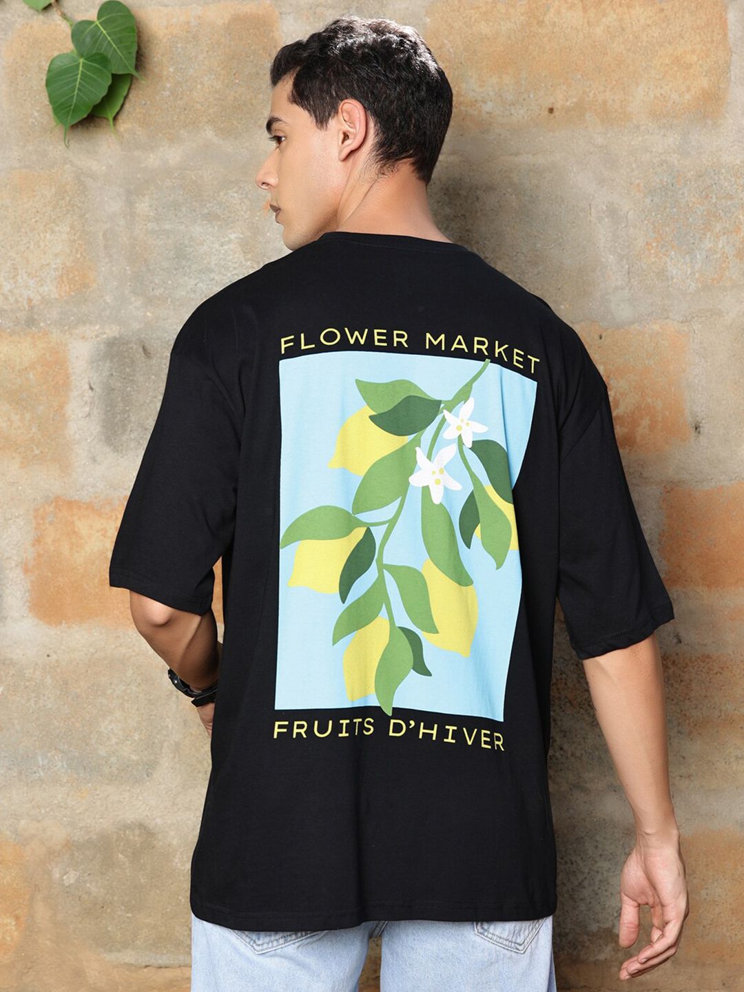 Thomas Scott Floral Printed Drop-Shoulder Sleeves Oversized Pure Cotton T-shirt