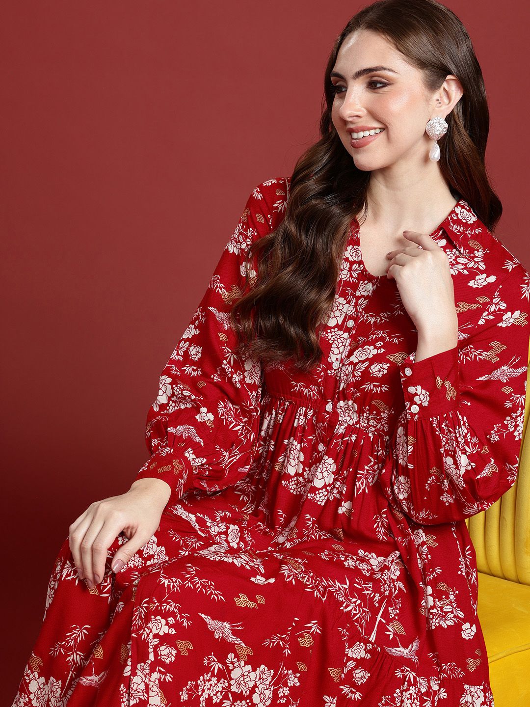 Anouk Ethnic Motifs Printed Regular Kurta with Palazzos