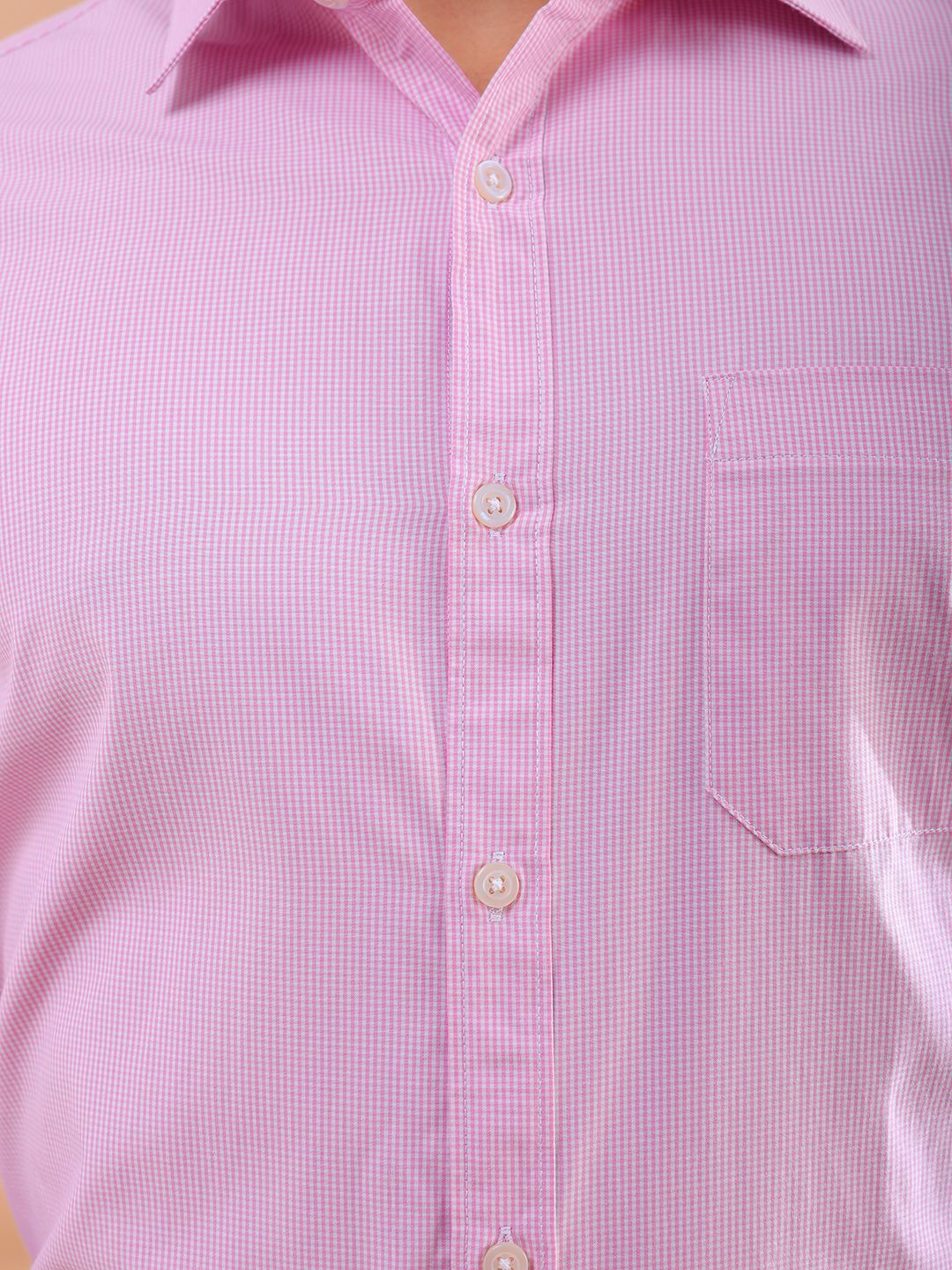 The Indian Garage Co. X Luxe Men Slim Fit Micro Checks Formal Shirt