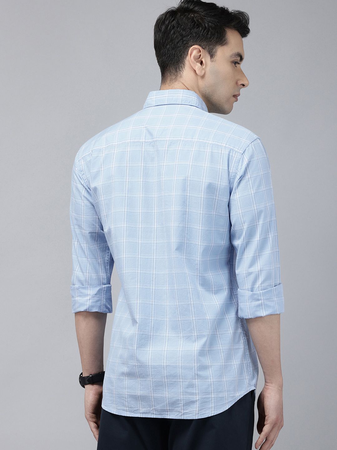 Park Avenue Pure Cotton Slim Fit Checked Shirt