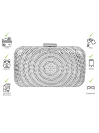 Metro Embellished Box Clutch